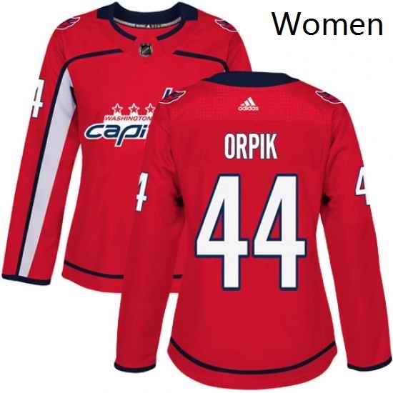 Womens Adidas Washington Capitals 44 Brooks Orpik Premier Red Home NHL Jersey